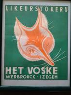 Oude zeldzame affiche van  'het voske' Werbrouck Izegem, Verzamelen, Ophalen of Verzenden