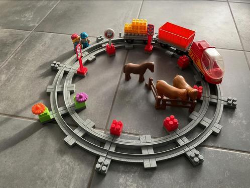 Ecoiffier Abrick goederentrein (52 onderdelen), Kinderen en Baby's, Speelgoed | Bouwstenen, Zo goed als nieuw, Abrick, Ophalen of Verzenden