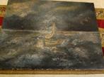 schilderij sloep op zee. philips h., Antiek en Kunst, Ophalen