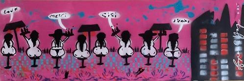 ESPEN GREGER HAGEN -  acryl op doek - 150x50 cm, Antiek en Kunst, Kunst | Schilderijen | Modern, Ophalen