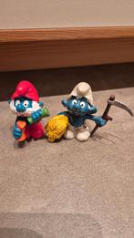 Smurfen Schleich Peyo: grote smurf en smurf met sikkel, Enlèvement ou Envoi, Utilisé, Grand Schtroumpf