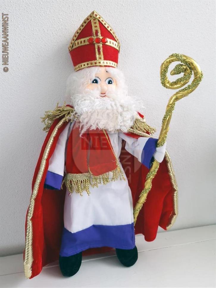 Authentieke Etos etalage Sinterklaas pop - 50 cm, rood, Diversen, Sinterklaas, Verzenden
