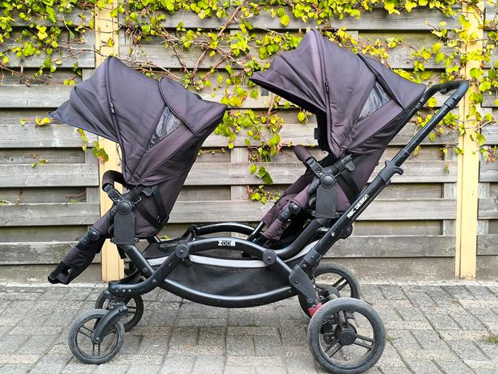 Tweelingbuggy, Kinderen en Baby's, Buggy's, Zo goed als nieuw, Overige merken, Zonnekap, Ophalen