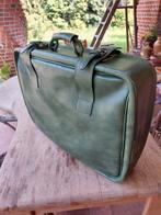 Vintage/groen gemeleerd skay/ grote valies/retro, Utilisé, Enlèvement ou Envoi