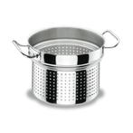 Lacor Profi Stoom- Pasta inzet Ø24cm  9,5L inox, Nieuw OP=OP, Inox, Nieuw, Pannenset, Ophalen of Verzenden