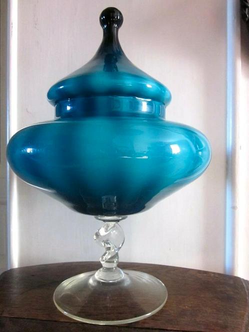 Grote zuignap bedekt met oriëntalistisch opaline Frankrijk 1, Antiek en Kunst, Antiek | Glaswerk en Kristal, Ophalen of Verzenden