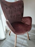 Roze Velvet stoel zetel in zeer goede staat, Antiek en Kunst, Ophalen