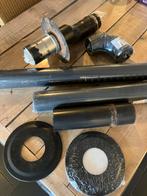 Roofafvoer set 80mm inox zwart, Ophalen, Zo goed als nieuw