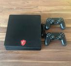 PS4 Slim 1 TB + 2 controllers, Games en Spelcomputers, Spelcomputers | Sony PlayStation 4, Ophalen, Gebruikt, Met 2 controllers