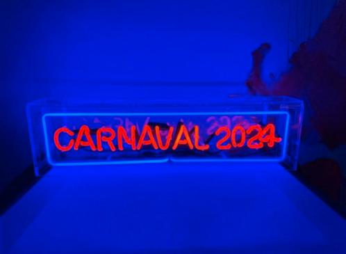Enseigne néon Caranval 2024 néon, Collections, Marques & Objets publicitaires, Neuf, Table lumineuse ou lampe (néon), Enlèvement ou Envoi