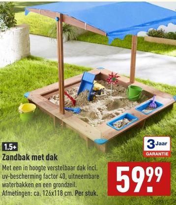 Zandbak met afdak (nieuw in de doos) beschikbaar voor biedingen