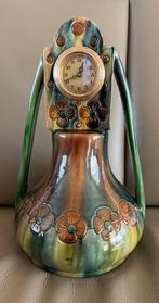 Zeldzame art nouveau vaasklok in Vlaams aardewerk, Antiek en Kunst, Ophalen