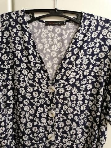 Lange zomerjurk, donkerblauw en wit print van Lola Liza, 46 beschikbaar voor biedingen