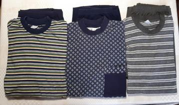 3 heren pyjama's katoen maat 48 beschikbaar voor biedingen