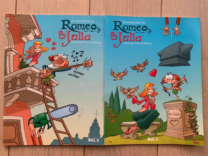 Strip: De Liefdesperikelen van Romeo & Julia, Boeken, Stripverhalen, Zo goed als nieuw, Meerdere stripboeken, Ophalen of Verzenden