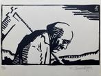 houtsnede Fernand Scouflaire (1885-1948), Antiek en Kunst, Kunst | Etsen en Gravures, Ophalen of Verzenden