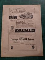 Citroën 2 cv - publicité papier - 1957, Collections, Marques & Objets publicitaires, Autres types, Utilisé, Enlèvement ou Envoi