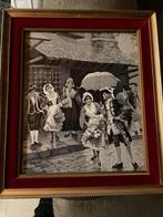 2 peintures sur soie argentées - Tapisserie DA Perez, Enlèvement ou Envoi