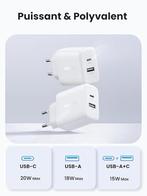 UGREEN | 2 stuks | 20 W oplader | snellader voor iPhone, -, Verzenden, -, Ugreen