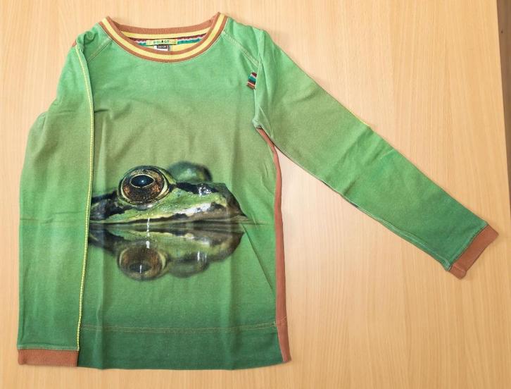 Groen kikker T-shirt 4funkyflavours, maat 122-128, Kinderen en Baby's, Kinderkleding | Maat 122, Gebruikt, Jongen, Shirt of Longsleeve