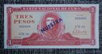 Bankbiljet 3 Pesos Cuba 1983 UNC-SPECIMEN, Postzegels en Munten, Setje, Ophalen of Verzenden, Overige landen