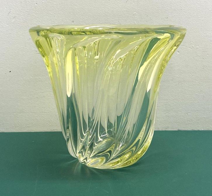 Val Saint Lambert Vintage Kristallen Vaas, Antiek en Kunst, Antiek | Glaswerk en Kristal, Ophalen of Verzenden