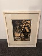 Origineel werk van Frans Mertens uit 1957, Enlèvement ou Envoi