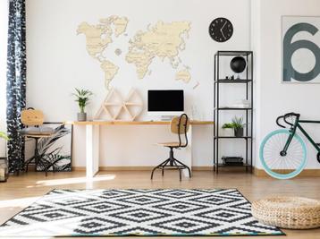 3D Houten Puzzel Wereld Kaart Muur Decoratie - DIY Build beschikbaar voor biedingen