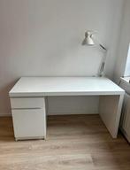 IKEA MALM Bureau | 140x65 cm | Wit | Als Nieuw | LEVERING, Huis en Inrichting, Ophalen of Verzenden, Zo goed als nieuw, Bureau