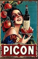 Metalen reclamebord Picon Amer - retro vintage mancave, Ophalen of Verzenden, Zo goed als nieuw, Reclamebord