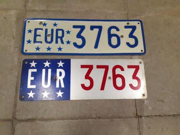 Speciale EUR nummerplaten - Europese instellingen beschikbaar voor biedingen