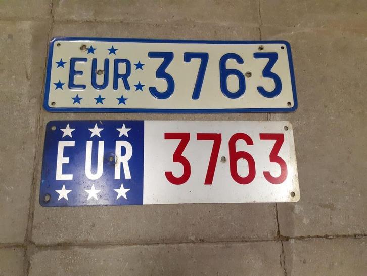 Speciale EUR nummerplaten - Europese instellingen, Verzamelen, Overige Verzamelen, Gebruikt, Ophalen of Verzenden