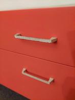 Vintage oranje commode/ low board kast, 1970s, Huis en Inrichting, Kasten | Dressoirs, 100 tot 150 cm, Zo goed als nieuw, 25 tot 50 cm