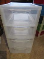tour de rangement en plastique transparent 4 tiroirs, Ophalen, Gebruikt