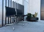 Vitra Eames EA108 lederen stoelen, 1X, Enlèvement ou Envoi, Comme neuf, Noir, Chaise de bureau