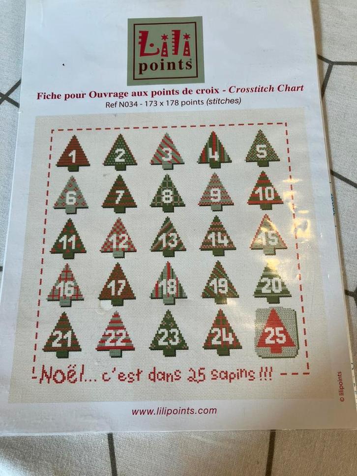 Borduurpatroon Advent, Hobby en Vrije tijd, Borduren en Borduurmachines, Zo goed als nieuw, Patroon, Handborduren, Ophalen of Verzenden