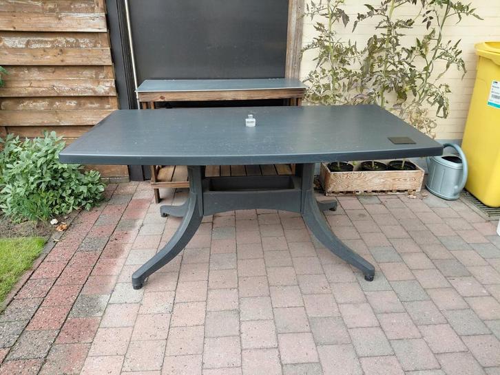 Tuintafel met stoelen hartman, Tuin en Terras, Tuintafels, Gebruikt, Rechthoekig, Kunststof, Ophalen