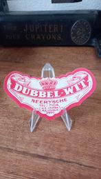 Brasserie bière ancienne étiquette Dubbel-Wit, Comme neuf, Autres marques, Autres types, Enlèvement ou Envoi