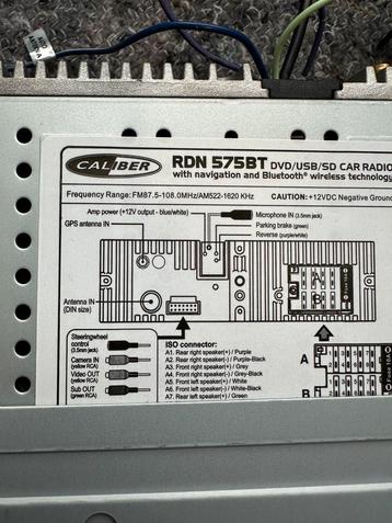 Autoradio Caliber rdn575bt beschikbaar voor biedingen