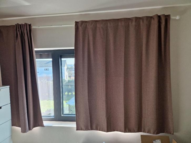 gordijnen IKEA reeds ingelegd (2 stuks 163cm hx 150cm b), Huis en Inrichting, Stoffering | Gordijnen en Lamellen, Zo goed als nieuw