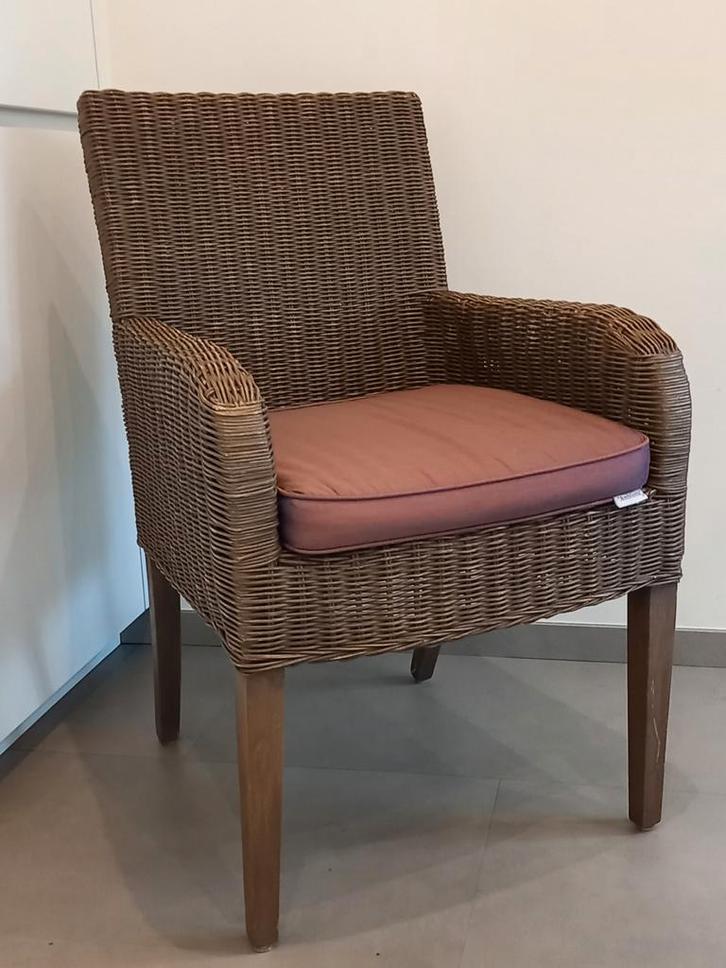 4 stijlvolle rieten stoelen, Huis en Inrichting, Stoelen, Gebruikt, Ophalen