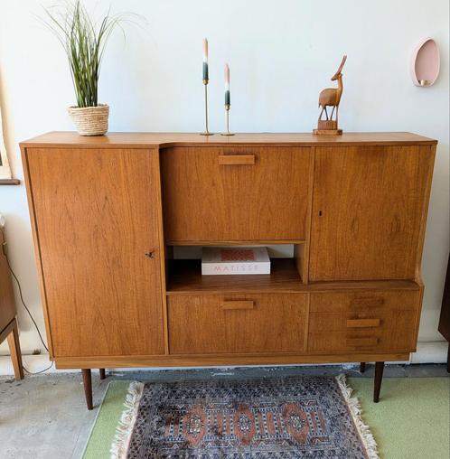 Vintage midcentury kast dressoir, Huis en Inrichting, Kasten | Wandmeubels, Zo goed als nieuw, Ophalen of Verzenden