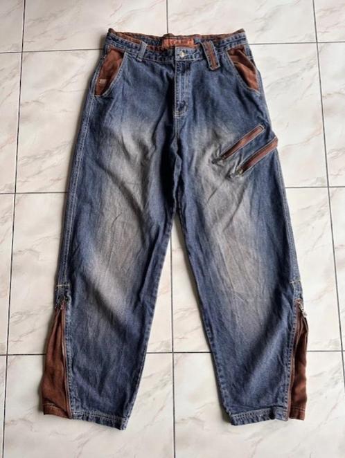 Baggy jeans Clench maat +/- M (nr1241), Kleding | Heren, Spijkerbroeken en Jeans, Gedragen, W36 - W38 (confectie 52/54), Blauw