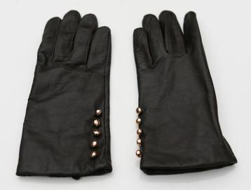Jolie paire de gants en cuir souple brun foncé - Dents, Dents, Enlèvement ou Envoi, Comme neuf, Gants