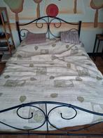 Metalen bed, Queen size, Enlèvement, Utilisé, Bleu