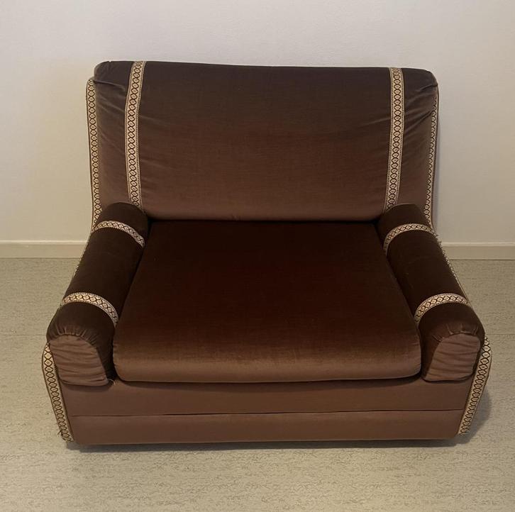 Zetelbed 1 persoon, Huis en Inrichting, Slaapkamer | Slaapbanken, Gebruikt, Overige maten, Overige maten, Eenpersoons, Bruin, Ophalen