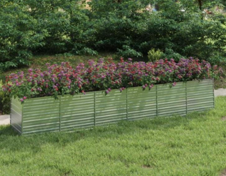 Plantenbak verhoogd 480x80x77 cm, Tuin en Terras, Bloembakken en Plantenbakken, Nieuw, Metaal, Binnen, Balkon, Tuin, 60 cm of meer