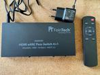 FeinTech VAX04101A HDMI eARC Pass Switch 4x1, voor 3 bronnen, TV, Hi-fi & Vidéo, Câbles audio & Câbles de télévision, Comme neuf