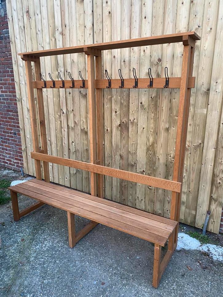 Houten kleedkamer bank, Antiek en Kunst, Antiek | Meubels | Kasten, Ophalen