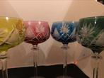 Ensemble de 4 magnifiques verres cristal Val Saint Lambert, Comme neuf